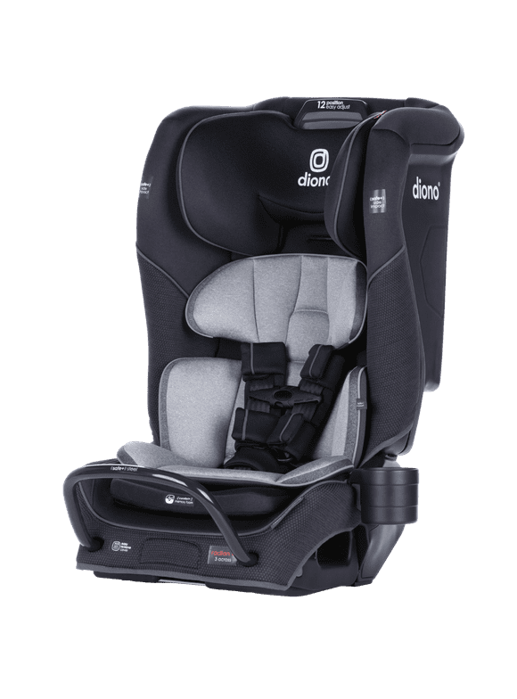 Diono Radian 3QX SafePlus All-in-One Convertible Car Seat, Slim Fit 3 Across, Black