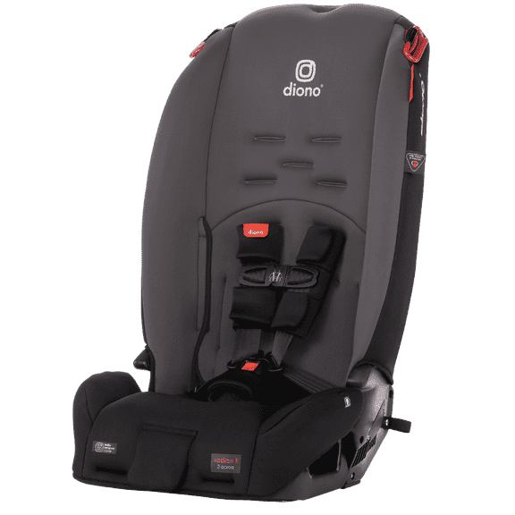 Diono Radian 3R, 3-in-1 Convertible Car Seat, Rear Facing & Forward Facing, Slim Fit 3 Across, Gray Slate