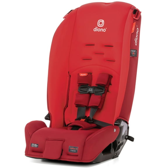Diono Radian 3R All-in-One Convertible Car Seat, Slim Fit 3 Across, Red