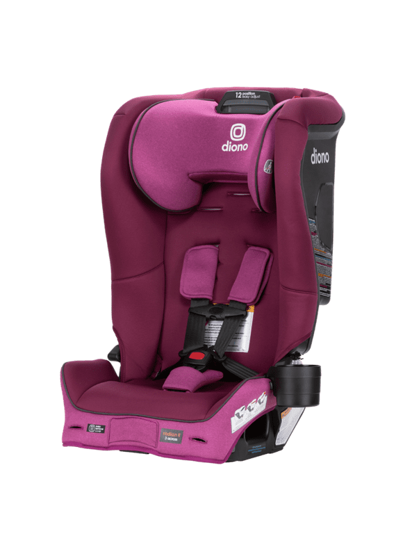 Diono Radian 3R SafePlus All-in-One Convertible Car Seat, Slim Fit 3 Across, Purple Plum