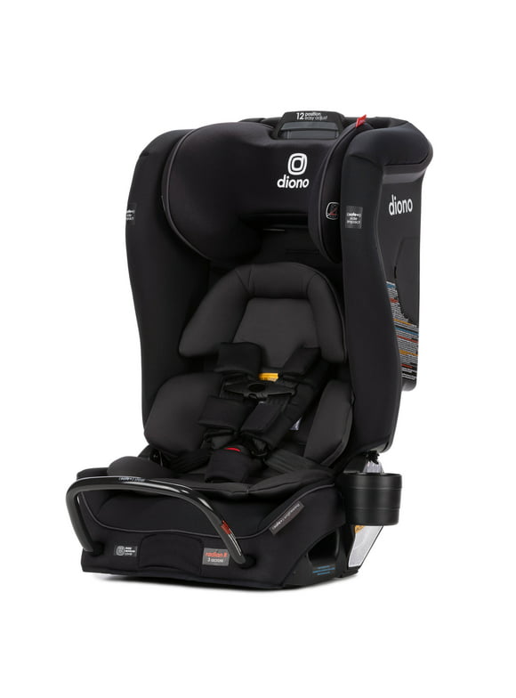 Diono Radian 3RXT SafePlus All-in-One Convertible Car Seat, Slim Fit 3 Across, Black Jet