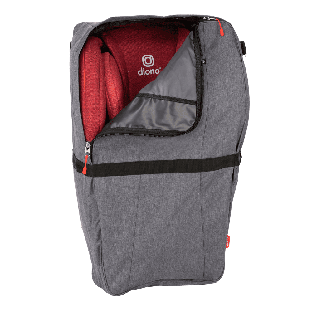 Diono Radian Car Seat Travel Backpack with Padded Shoulder Straps, Gray