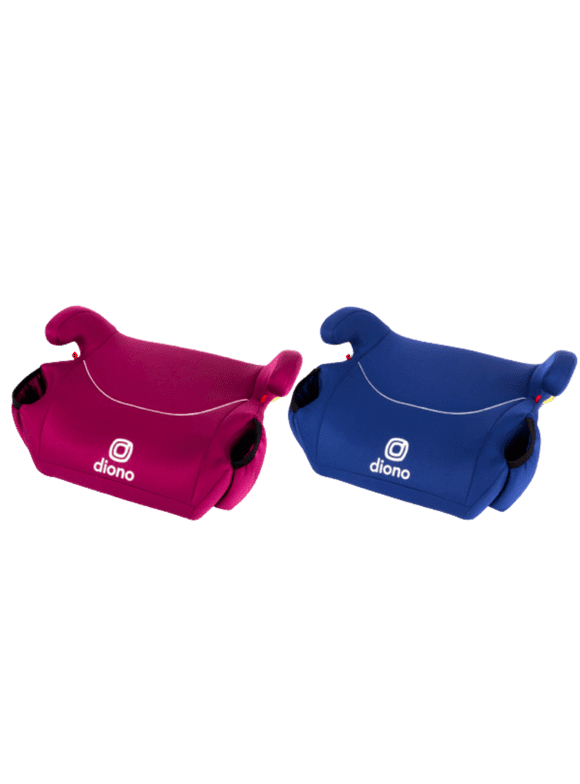 Diono Solana Pack of 2 Lightweight Backless Booster Car Seats, Pink/Blue