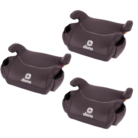 Diono Solana Pack of 3 Lightweight Booster Car Seats, Black