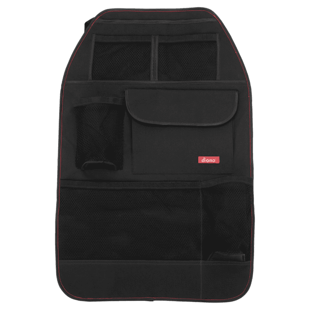 Diono Stow 'N Go 2-in-1 Back Seat Protector and Organizer, 7 Pockets, Black