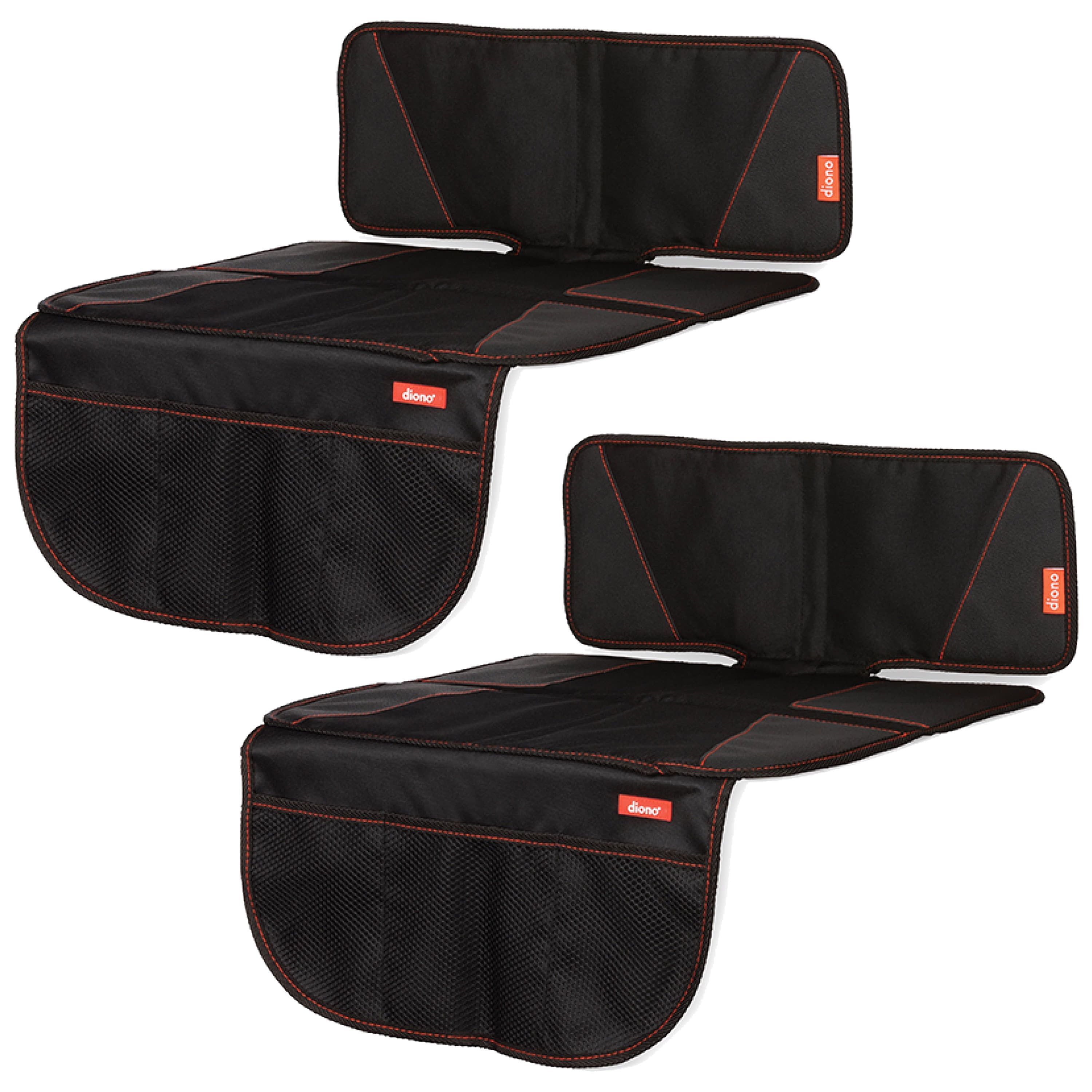 Diono Stow 'n Go Car Back Seat Organizer, Kick Mat Seat Protector, 7  Pockets, 2 Drinks Holders, Black : Target