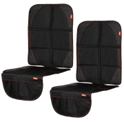 Diono Ultra Mat 2 Pack Car Seat Protector, Crash Tested, Water Resistant, Black