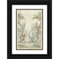 thumbnail image 1 of Dionys van Nijmegen 11x14 Black Ornate Wood Framed Double Matted Museum Art Print Titled: Design for a Room; the Blindfolded Amaryllis Grabs Myrtillo (1715 - 1798), 1 of 5
