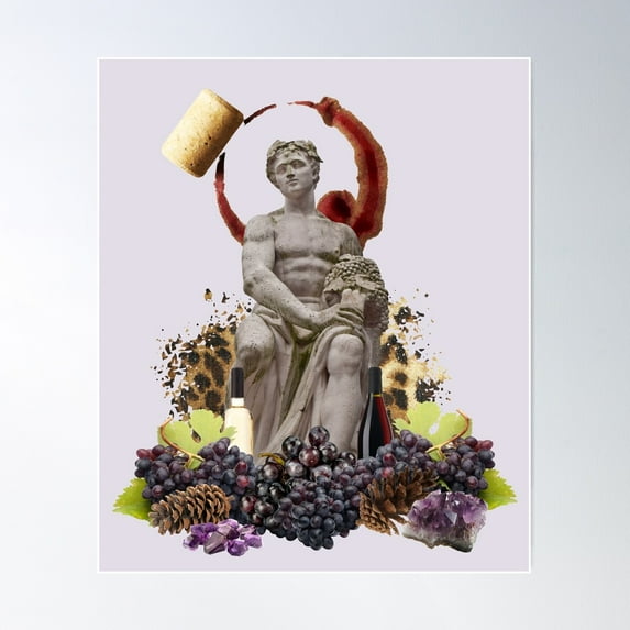Dionysus Devotee Poster Wall Art, Modern Wall Decor For Living Room Bedroom, 16x24 UNFRAMED