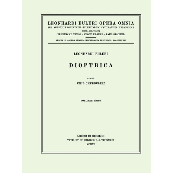 Dioptrica 1st Part, (Hardcover)
