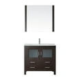 thumbnail image 1 of Dior 36" Single Bath Vanity in Espresso with White Ceramic Top and Integrated Square Sink with Matching Mirror, 1 of 6