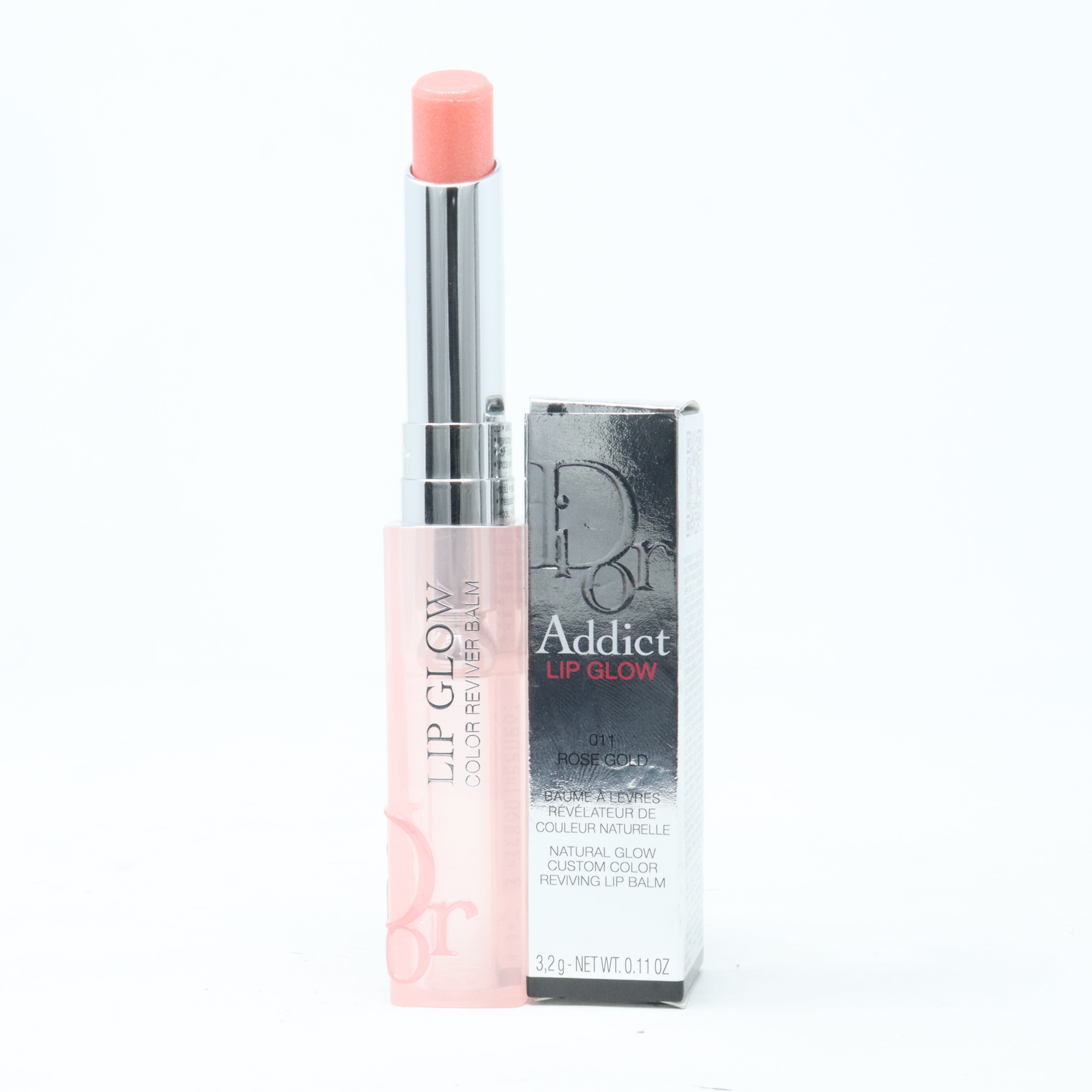Dior Addict Lip Glow Reviving Lip Balm 011 Rose Gold 0.11oz/3.2g New With  Box