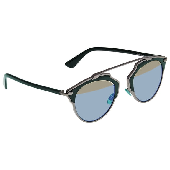 Dior Azure Gold Gradient Mirror Pilot Ladies Sunglasses SOREALS 0I1A 49