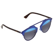 Dior Blue Mirror Pilot Sunglasses DIORSOREAL 0KMA 48