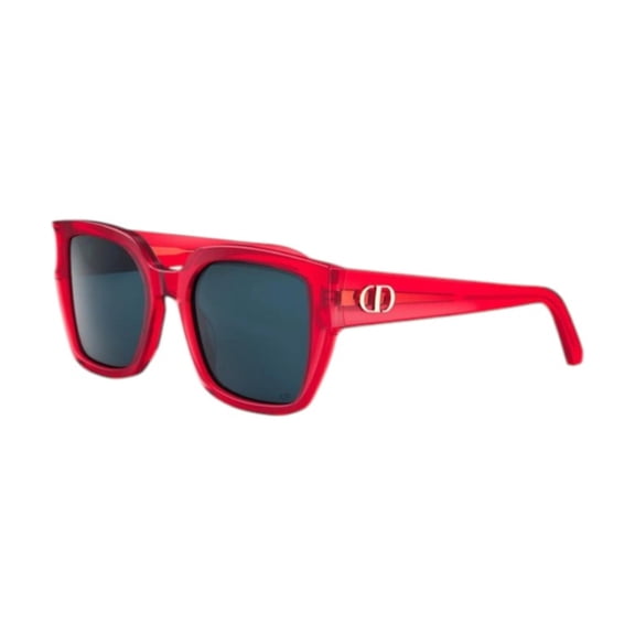 Dior DIORGLOW S1I 35B0 53mm Square Sunglasses Women's Shiny Red