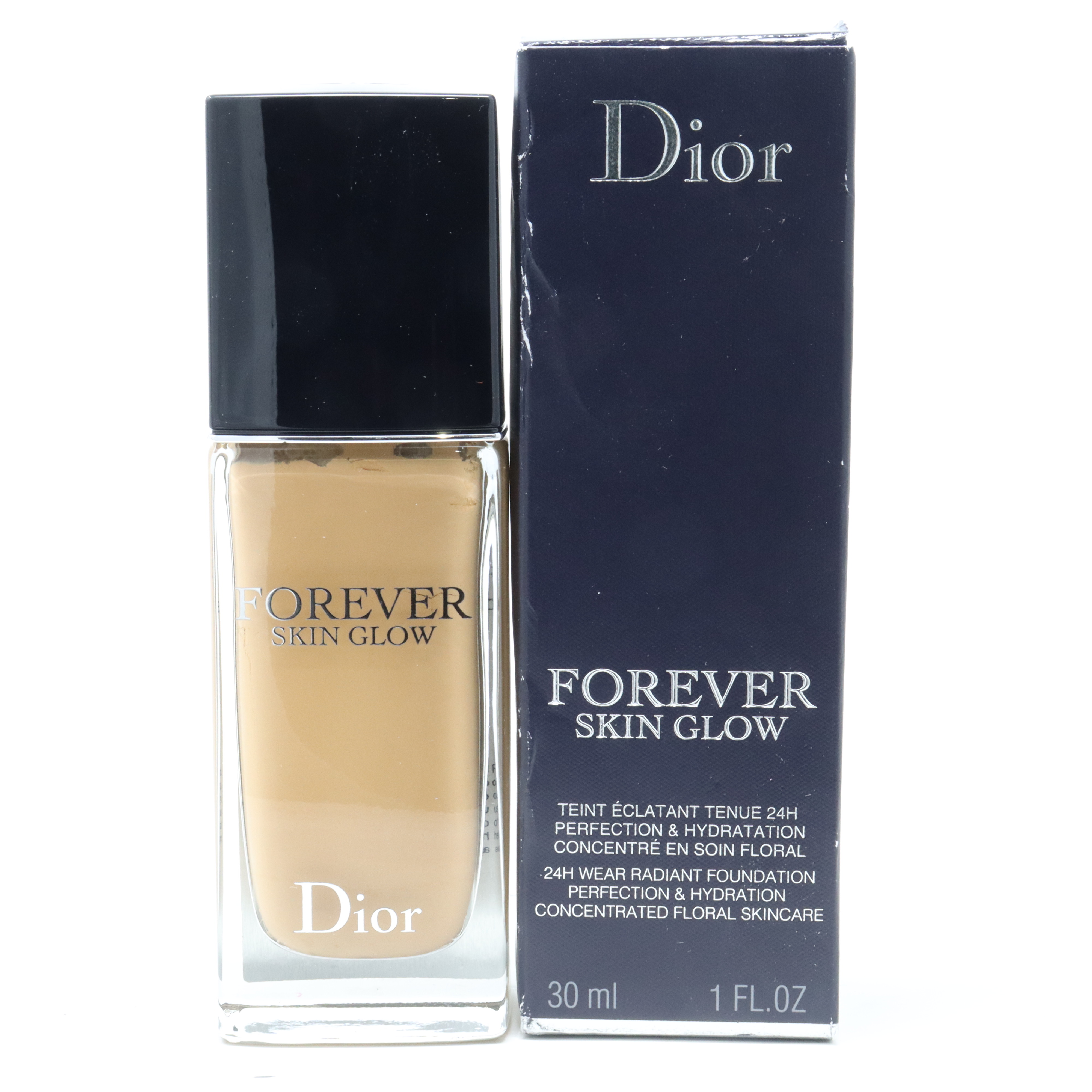 Dior Forever Skin Glow 24H Foundation 4WO Warm Olive 1.0oz 30ml New With Box Walmart