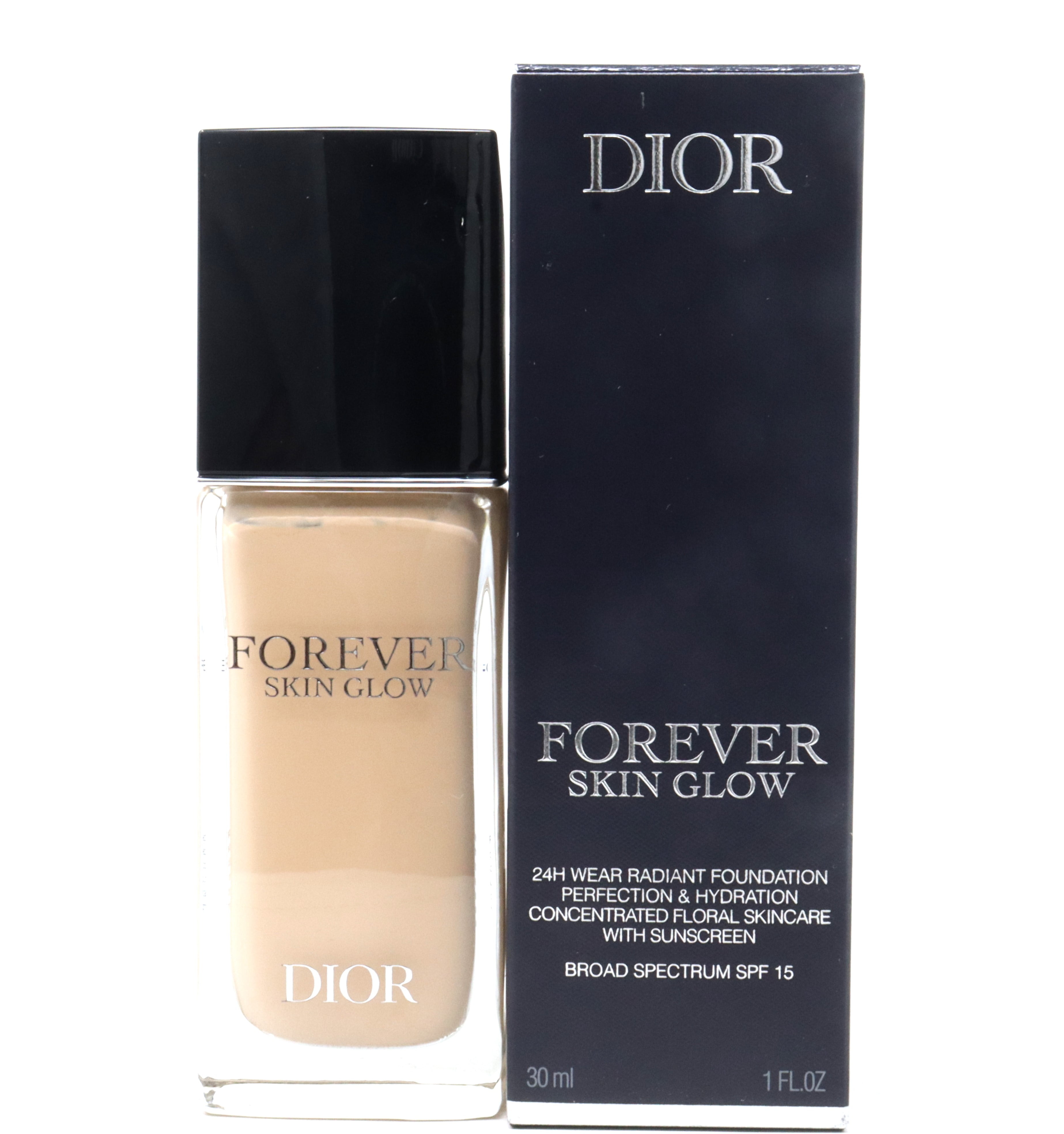 ⭐︎新品未開⭐︎ Dior Forever Skin Glow 1N 30ml Dior Forever Skin Glow Hydrating Foundation 1.0oz 1.5N