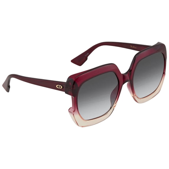 Christian Dior Gaia Women's Square Sunglasses 58mm (0T5I7 Burgundy Pink/Blue)