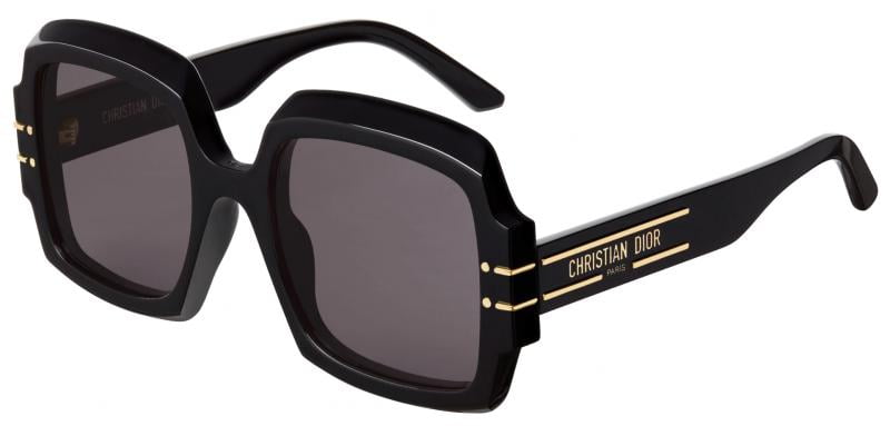 Dior Signature S1U OVERSIZED Sunglasses Black w/ Grey Lenses