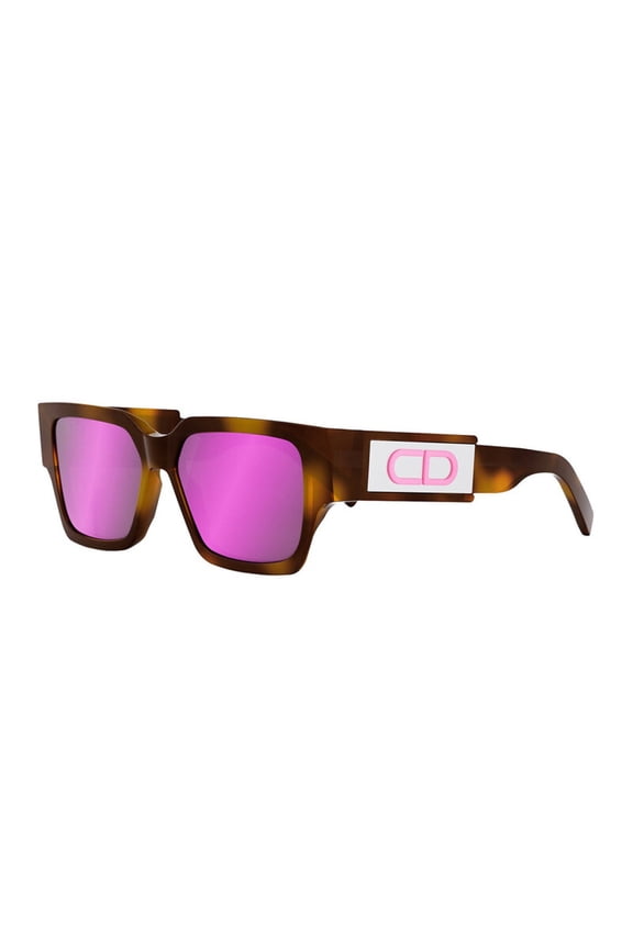 CD SU 26N7 55mm Square Sunglasses Men's Brown Havana