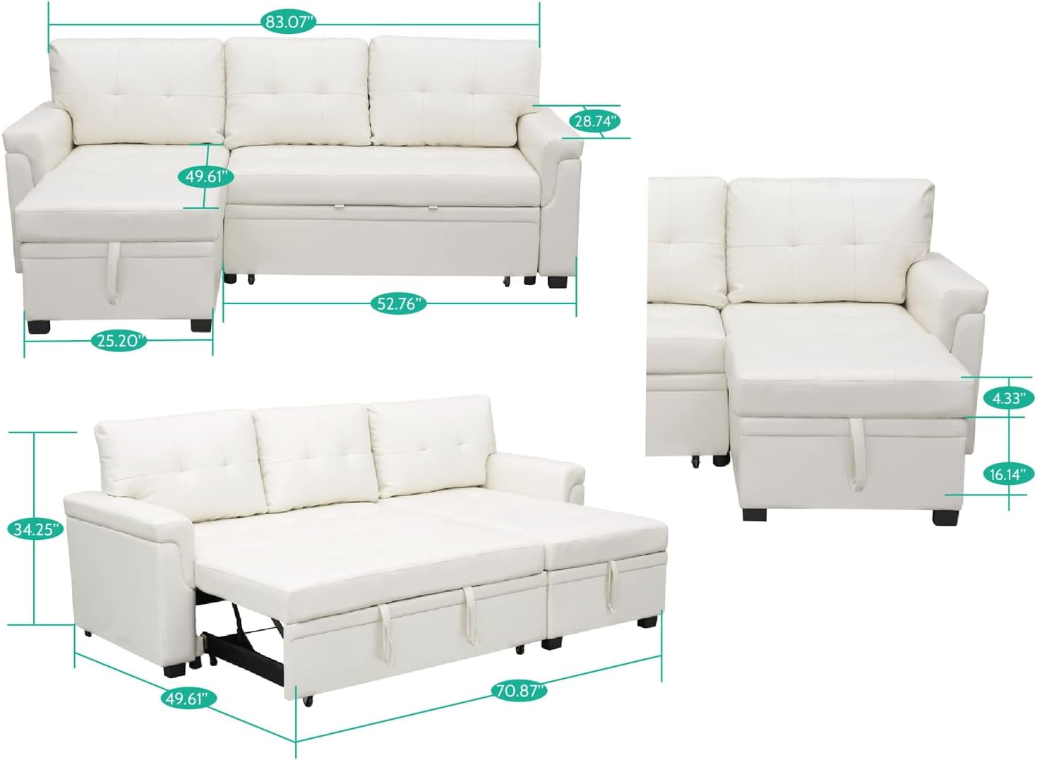 Diora Sectional Sleeper Sofa Elegant L Shaped Couch Convertible Pull   Diora Sectional Sleeper Sofa Elegant L Shaped Couch Convertible Pull Out Bed Ample Storage Timeless Design Sturdy Construction Long Lasting Modern Li 014c9182 6985 4f9f A49a F554932c2693.973289f868774cc949fb0e7794c8218d 