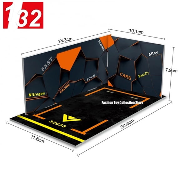 Diorama 1/32 Car Garage Parking Lot Model PVC Garage DIY Scene DieCast Car Model For Kids Present