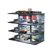 Diorama 164 Car Garage Model, LED Lighting Multi-Story Parking Lot Scene Display Model, Diecast Car Model Display Case Gift Model, Building Model