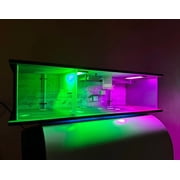 Diorama 1/64 Garage Model with LED Lighting, City Punk Style Parking Lot Scene Display Case, Diecast Car Garage Showroom Scene Model Toy