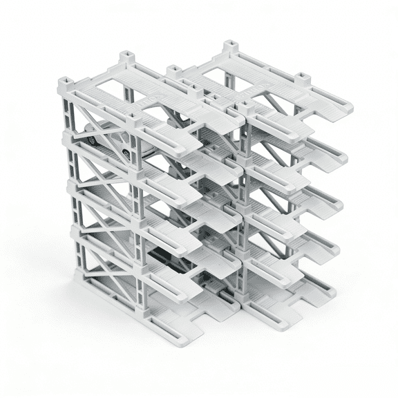 Diorama 1:64 Modular Parking Rack Diecast Model Car Display Case Storage, Parking Display Rack – 10-Space