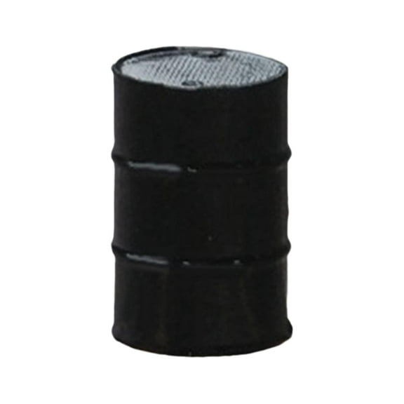 Diorama 1/64 Oil Barrel Miniature Photo Props Desktop Ornament Collectibles Diorama Scenery S Scale Train Railway Simulation DIY Projects Black