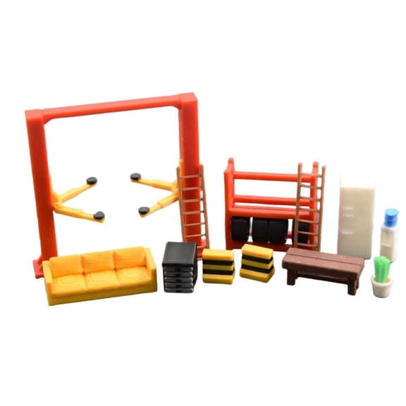 Diorama 1/64 Scale Diecast Car Repair Workshop Tools Model Kits, Garage Scene Display Props Model, Street Building Accessories Props