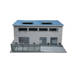 Diorama 1/64 Scale Garage Model with LED Lighting, City Factory Repairs Workshop Scene Model,Car Parking Lot Scale Display Model
