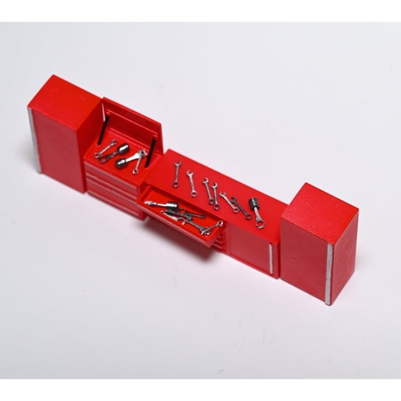 Diorama 1/64 Tool Cabinet Model Set, Garage Workshop Furniture Scene Model Accessories, Maintenance Workbench Props,Tools