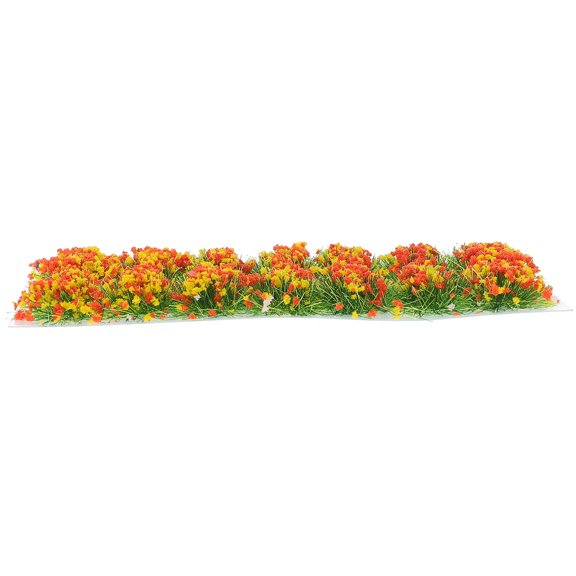 VORCOOL Artificial Shrubs Cluster Decorative Micro Landscape Flower Cluster Orange Resin 1 Set