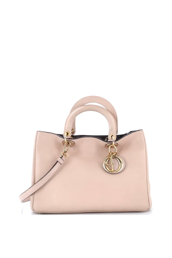 Pre-Owned Diorissimo Tote Pebbled Leather Medium By Rebag