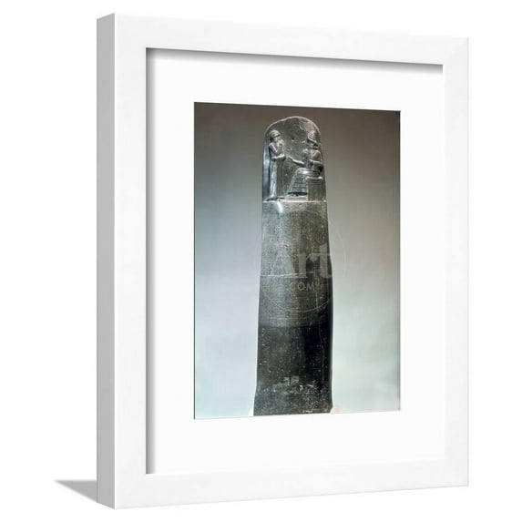 Diorite Stele Inscribed with the Laws of Hammurabi, 18th Century Bc, Figurative Framed Art Print Wall Art Sold by Art.Com