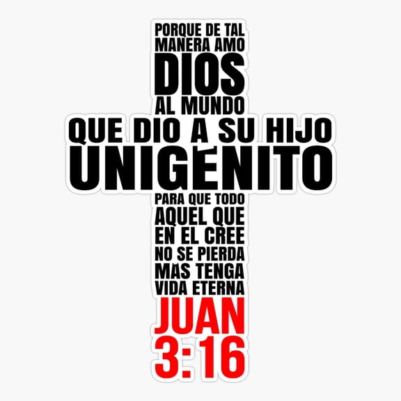 Dios Amo Al Mundo Spanish Sticker