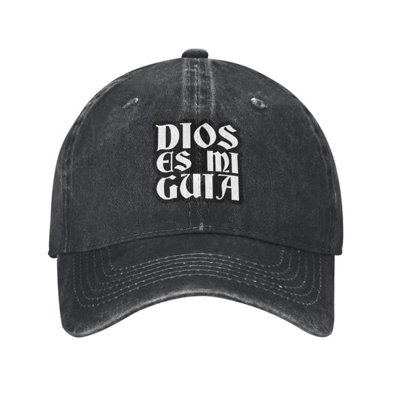 Dios Es Mi Guia Adult Adjustable Classic Washed Casquette Cap Hat Baseball Cap For Man For Woman