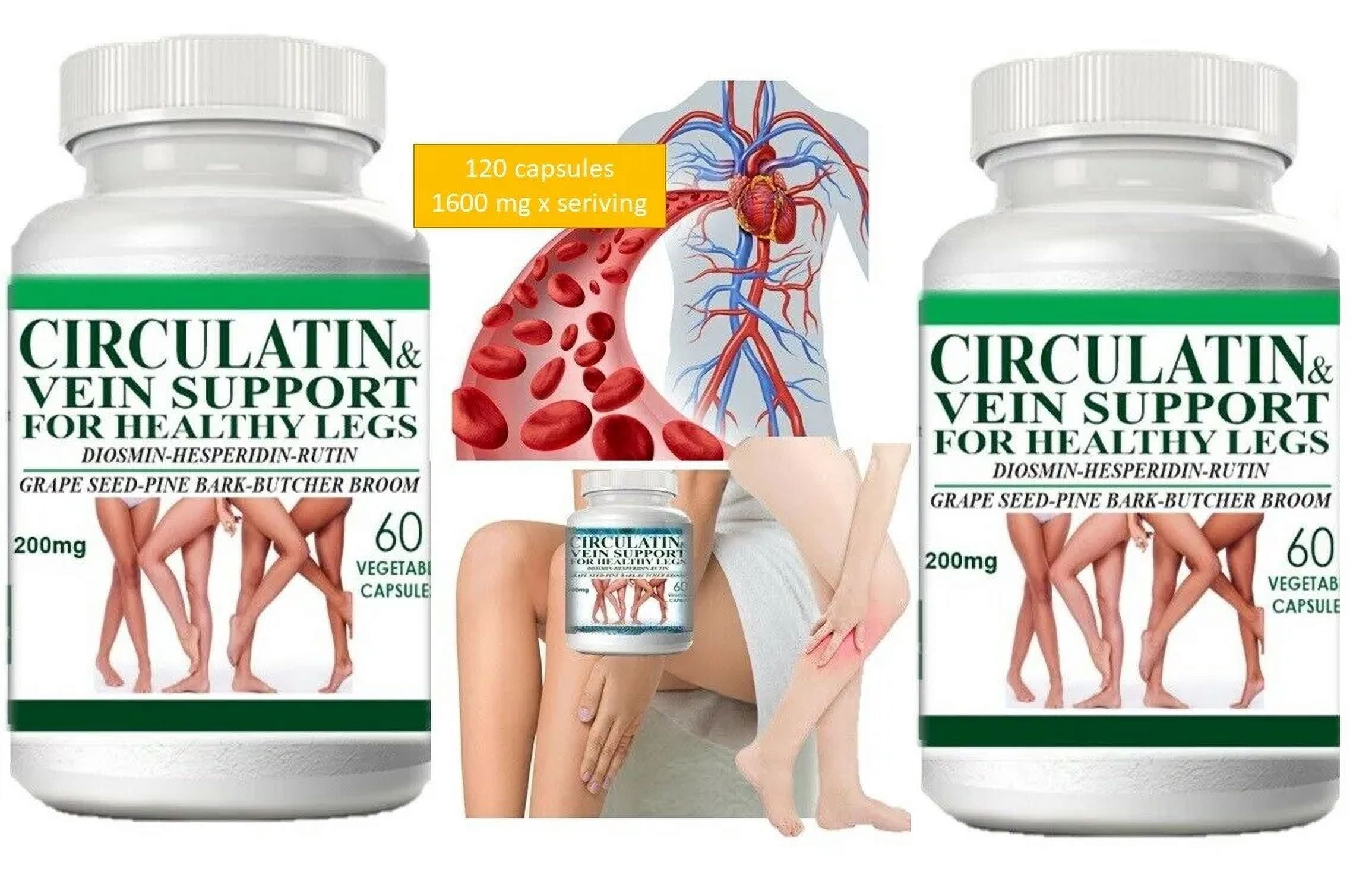 Diosmin 120 caps Ultra Pure Vein Health Circulation Beautiful Legs 1600 ...