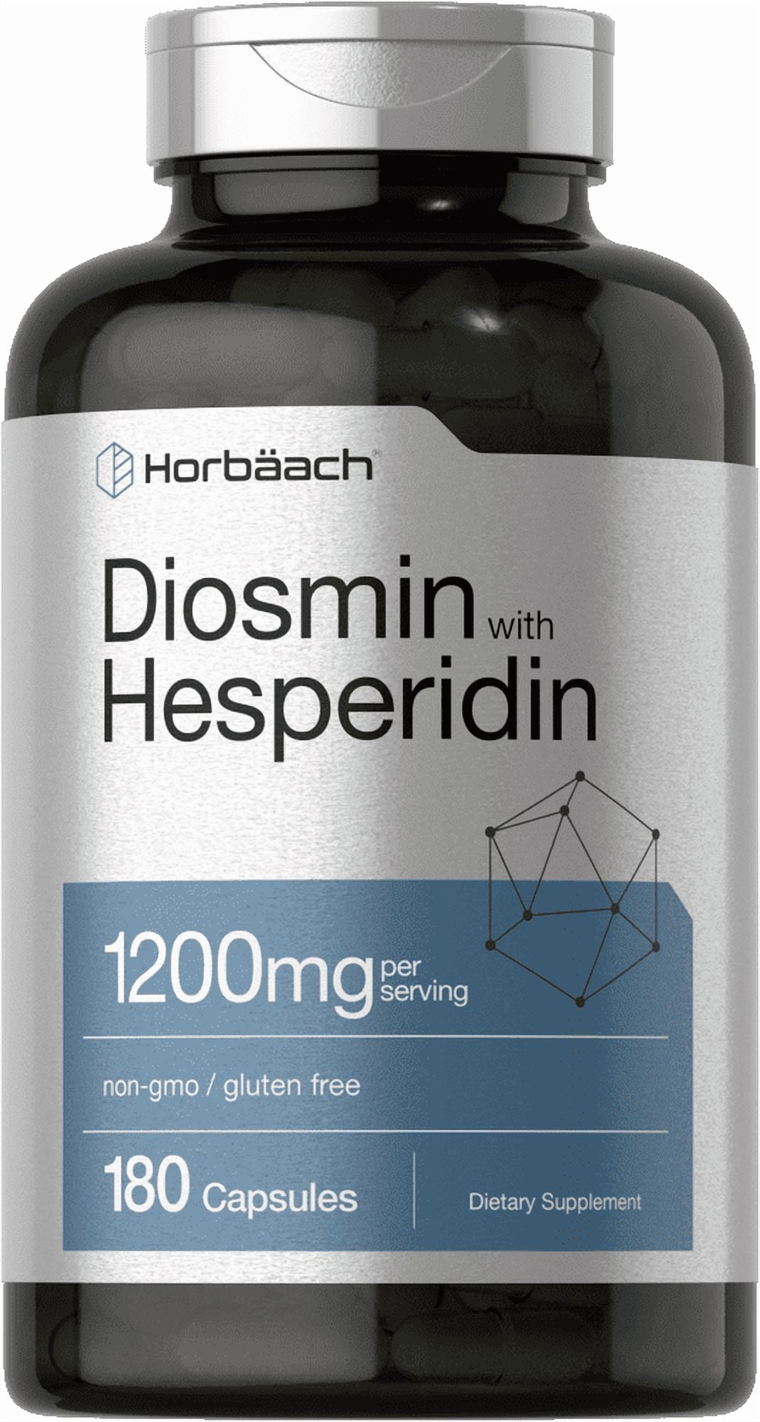 Diosmin Hesperidin | 1200 mg | 180 Capsules | for Men and Women | by Horbaach