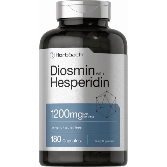 Diosmin Hesperidin | 1200 mg | 180 Capsules | for Men and Women | by Horbaach