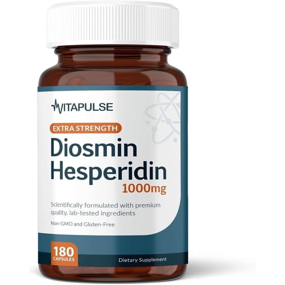 Diosmin and Hesperidin 1000mg Per Serving (180 Vegetarian Capsules) - 90 Days Supply