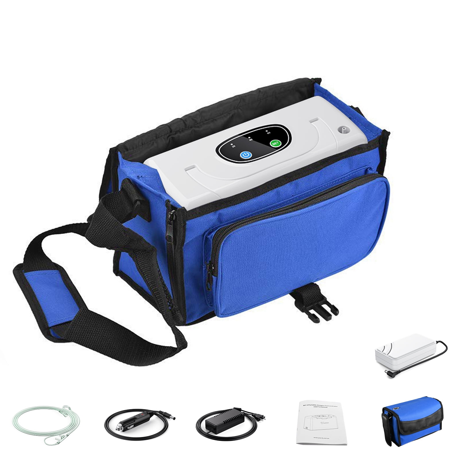 Diosmio Por/table-Travel use 3-Char Oxygen Machine Portable Tube 3L/m-De, with-Bag A66