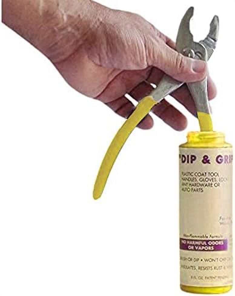 Dip And Grip (Yellow) Rubberized Plastic Coating Tool Handles Broken