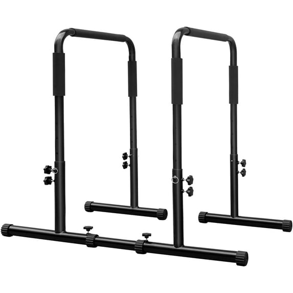 Dip Bar Adjustable Dip Stand Station for Home Fitness Workout Strength Training Calisthenics Exercise Pull Up Stand Portable Parallel Bar, Tricep Dips, Pull-Ups, Push-Ups