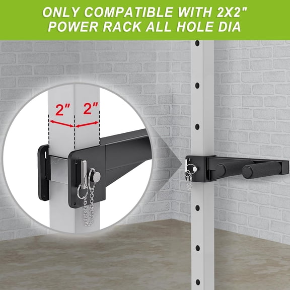 Dip Bar & Belt Squat Attachments for 2"x2" & 3"x3" Power Racks, Home Gym Strength Training