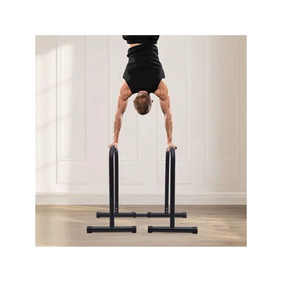 Dip Bar Heavy Duty Dip Stands Adjustable Fitness Workout Parallel Bars For Tricep Dips, Pull-Ups, Black, 440 LBS Loading Capacity