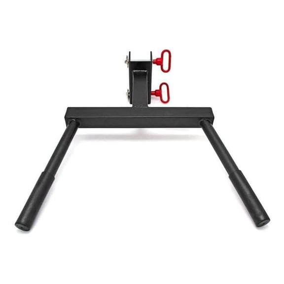 Dip Bar Station For Tricep Dips, Bodyweight Training, Calisthenics, Attaches to 2"x3" Rigs, Cages, Squat Racks with 5/8" , Angular Bar Layout