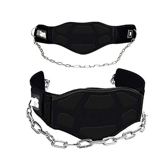 Dip Belt - Ideal Dip Belt with Chain for Weightlifting - Advanced Weight belt with chain and Weighted Dip Belt - Dip belt for weight lifting, Neoprene Padded Weighted Belt with Chain for Pullups