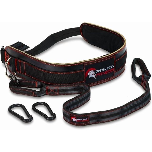 Dip Belt Padded Leather Weight Lifting Belts w/ 40 Inch Strap for Squats & Pull Ups - Men & Women Weightlifting up to 270lbs
